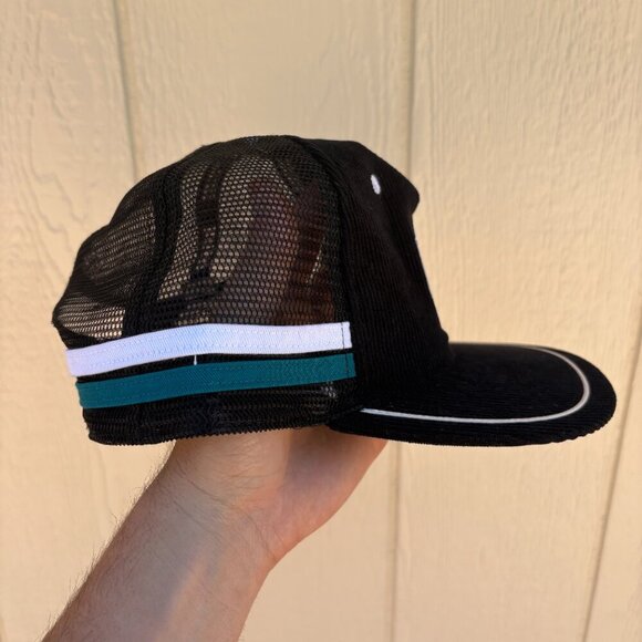 San Jose Sharks Sportiqe Evolve Corduroy Mesh Snapback Hat Black One Size Hockey - Picture 3 of 7